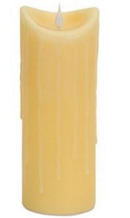Dripping Candle - Ivory - 6''