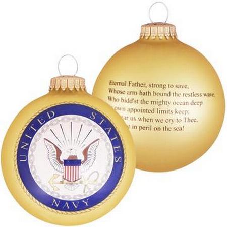 Navy Logo and Hymn Ornament