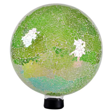 Mosiac Glass Globe Green & Yellow 10