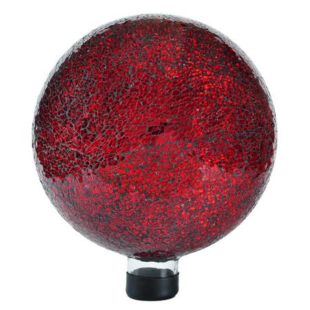Mosaic Glass Globe Red 10