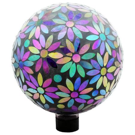 Violets Glass Globe 10