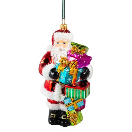 Santa w/Packages Ornament