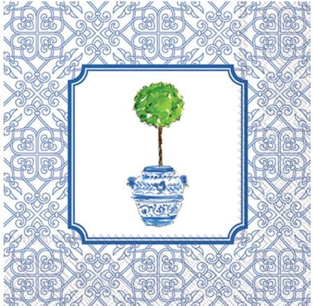Blue Topiary Lunch Napkins