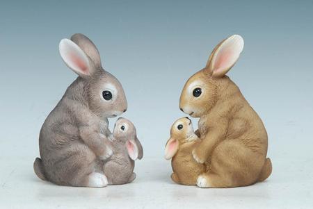 Rabbit Mom and Baby 7 Inch Assorted