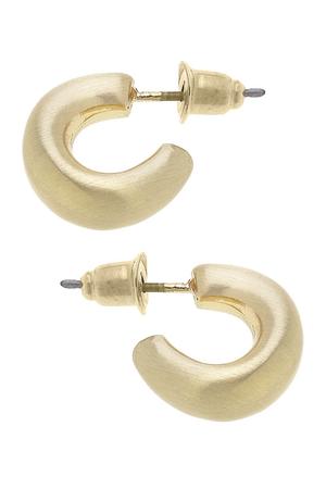 Alison Hoop Earrings in Satin Gold
