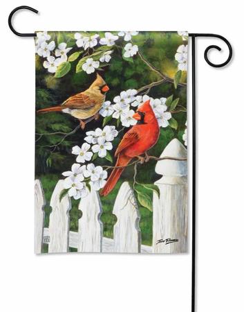 Dogwood Cardinals Garden Flag